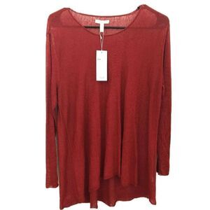 Eileen Fisher top Serno Organic Linen Long Sleeve NEW XS